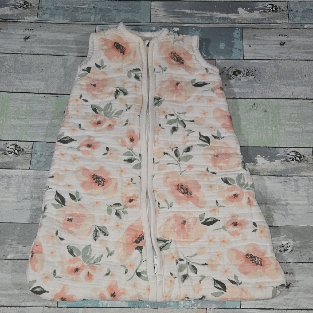 Pottery Barn Kids Thick Floral Organic Cotton Sleep Sack